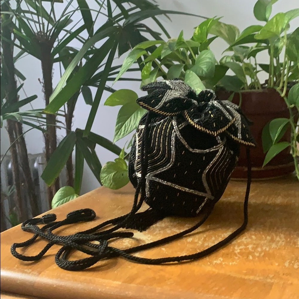 Vintage beaded crossbody bag